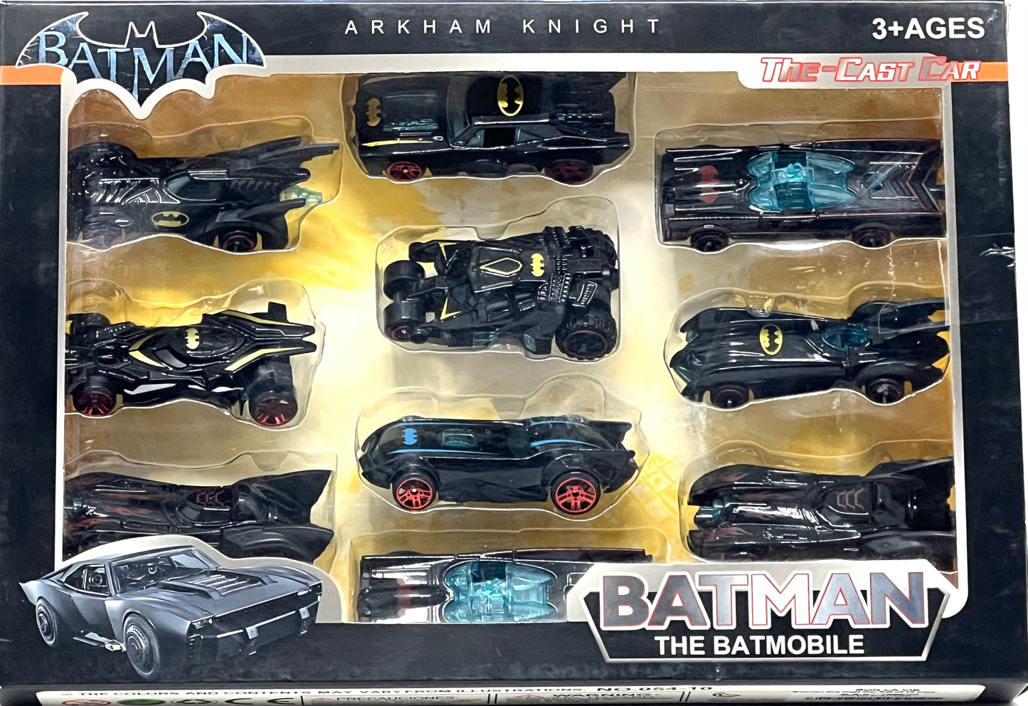 Royaldeals Toys Set of 10 Car Toy Hot Wheels Batman Arkham Knight Batmobile, Multi Color