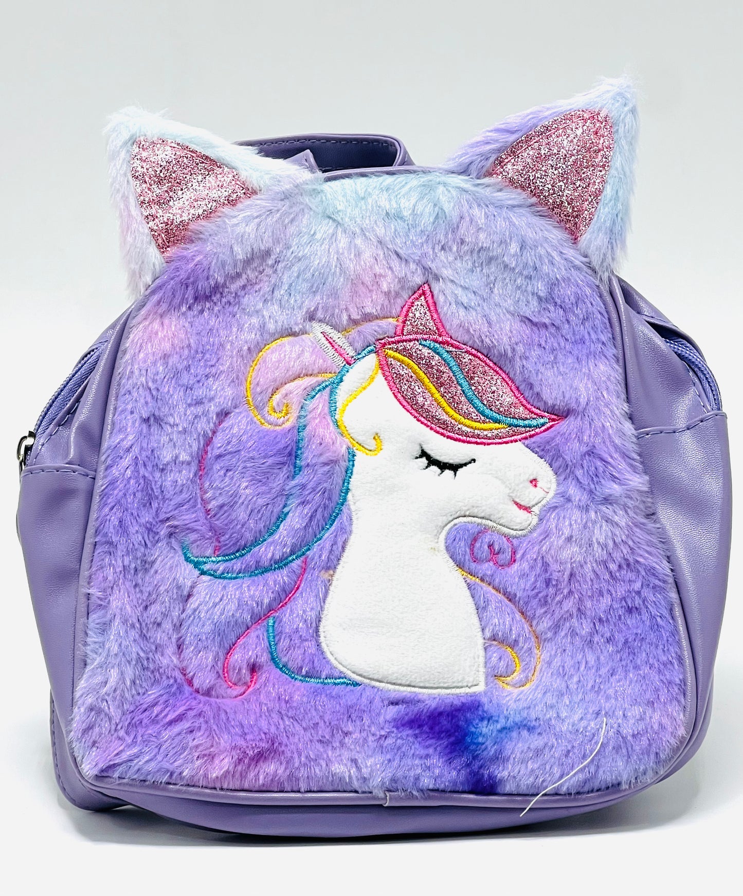 Unicorn Fur Mini Backpack for Girls – Stylish Korean Style Travel and Picnic Bag