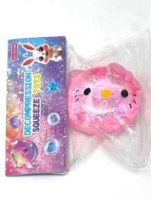 Kitty Squishy with Glitter Toy