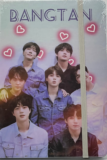 BTS Bangtan Boys Printed Diary / Notebook Elastic Band Closure