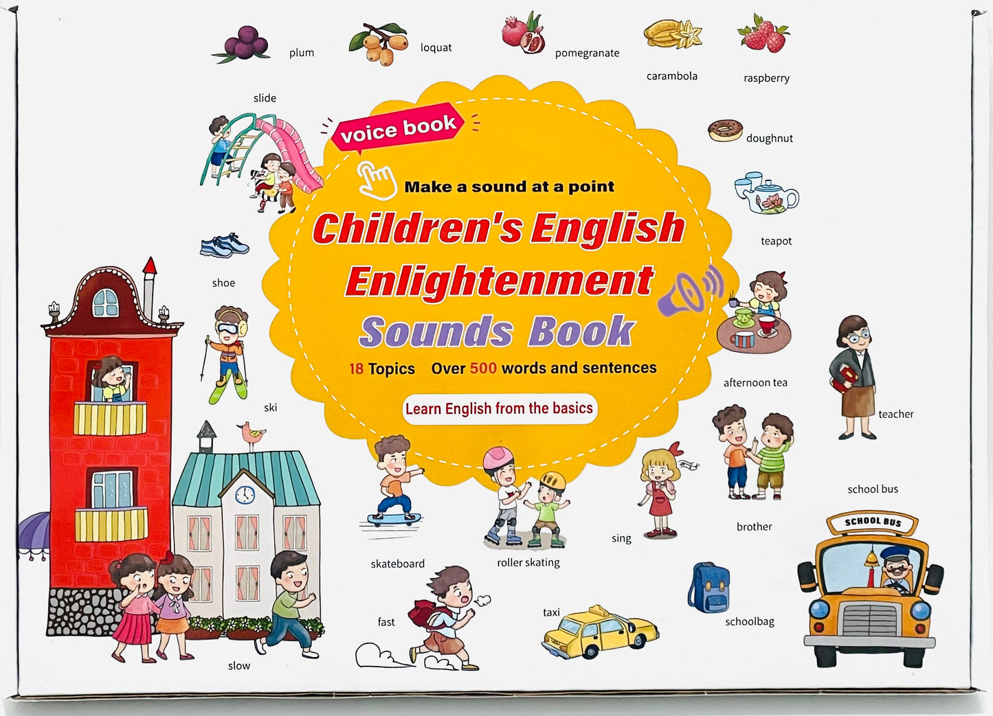 Children's Interactive English Audio Voice Book with Touch and Sound