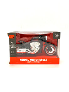 HTS Die-Cast Racing Motorcycle Toy with Light, Music and Smoke Fog