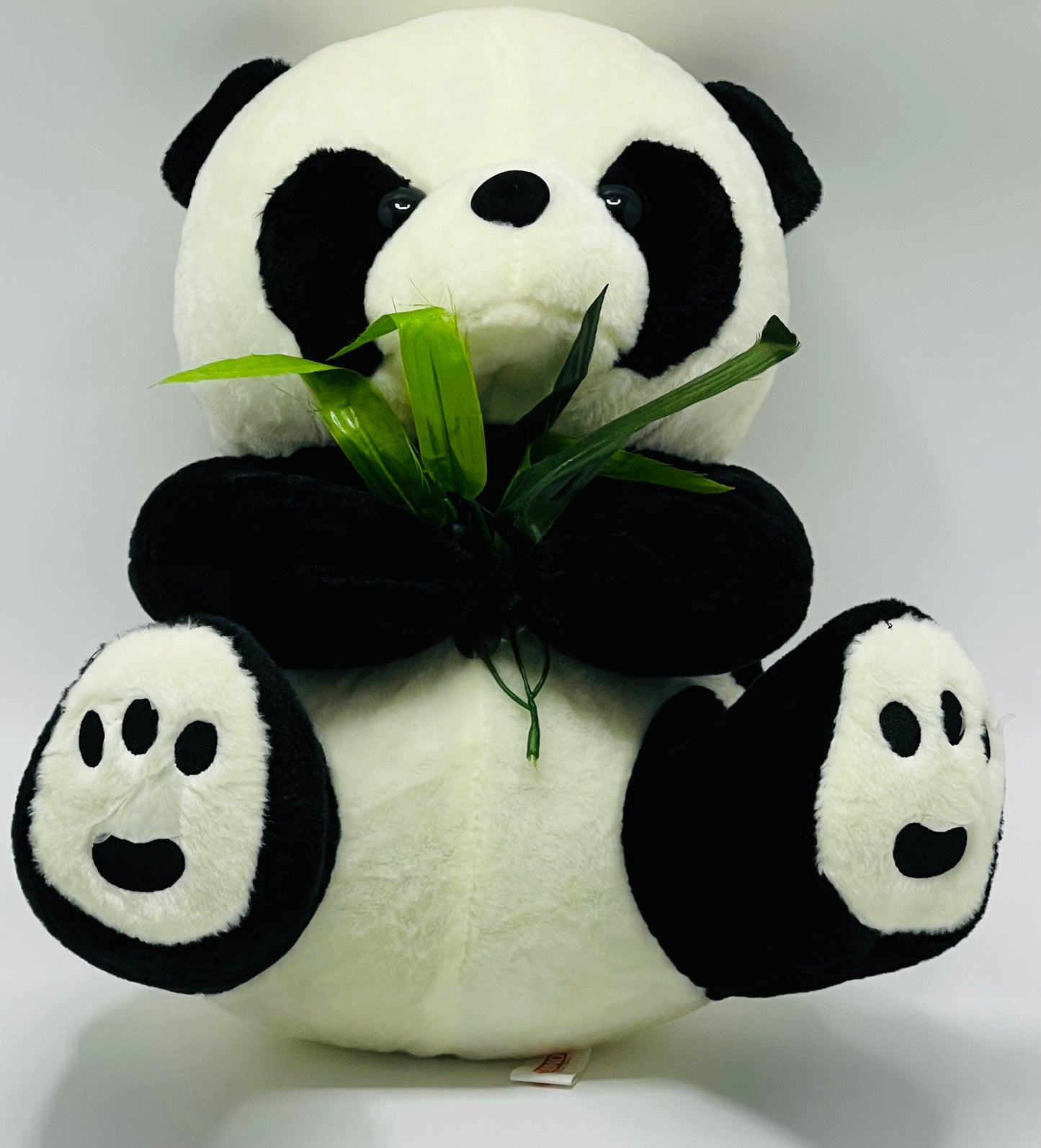 Soft Black and White plant Panda  leavesTeddy Bear – 35 cm Plush Toy for Kids and Loved Ones – Soft, Cuddly, Washable Gift – Non-Toxic, Made in India