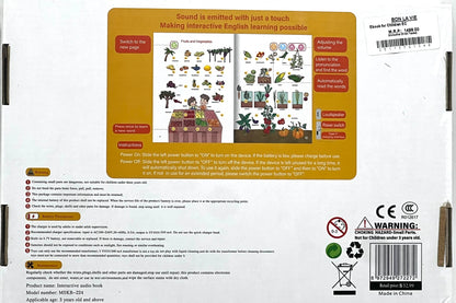 Children's Interactive English Audio Voice Book with Touch and Sound