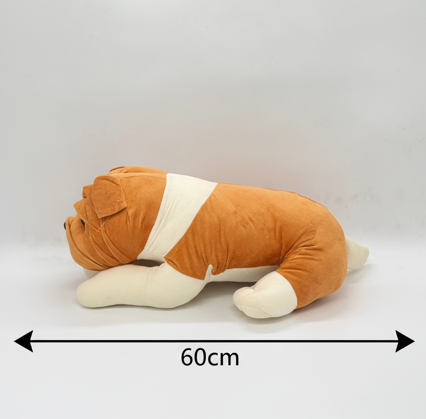Realistic English Bulldog Plush Soft Toy 60cm