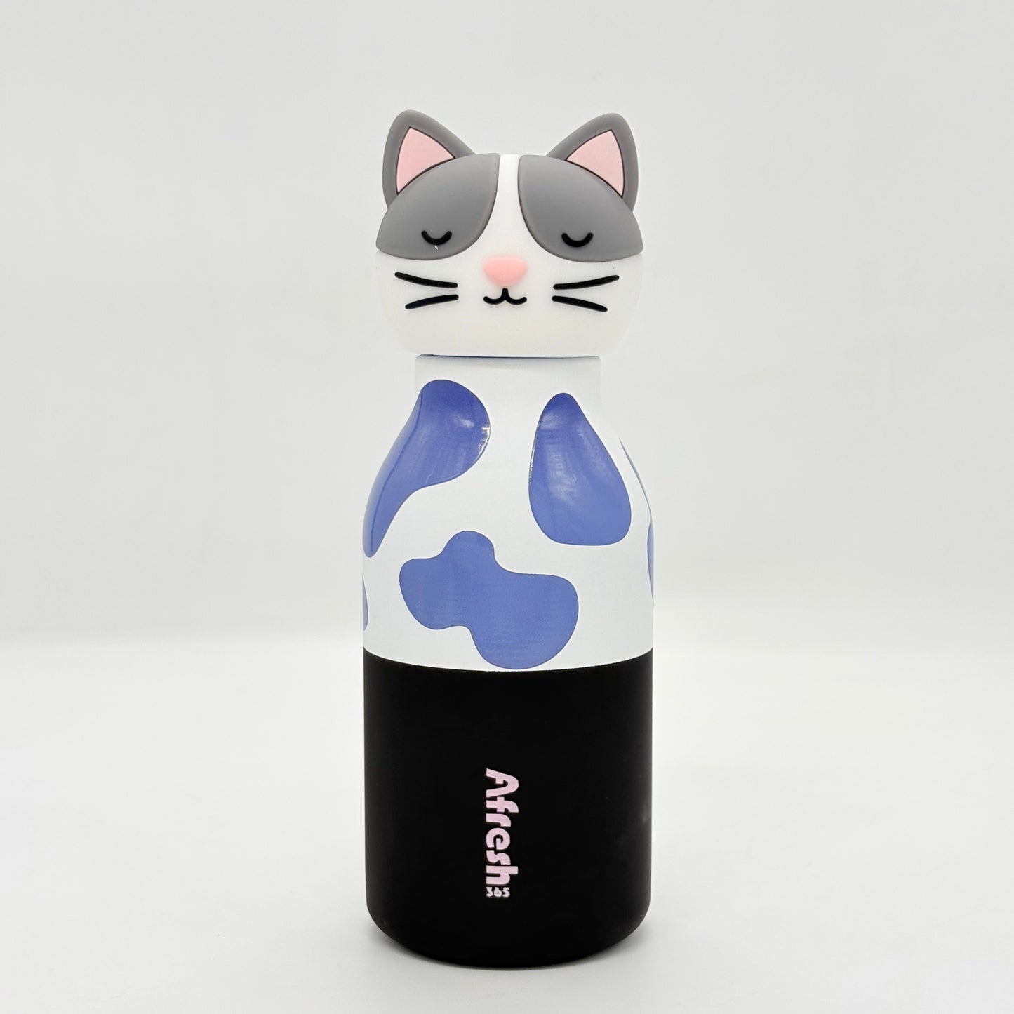 Cute Animal Insulated Bottle 450ml with Straw & Leak-Proof Lid