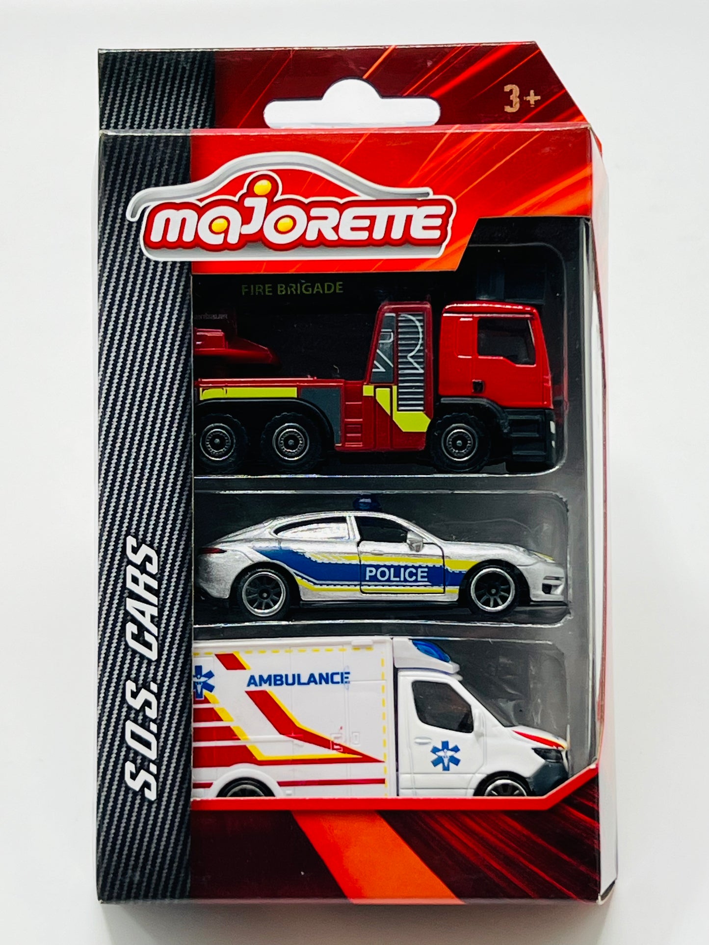 Majorette S.O.S. Cars 3-Piece Die-Cast Emergency Vehicle Set