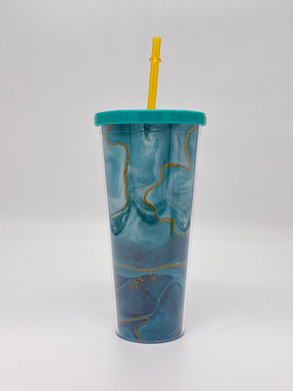 Fancy Printed Sipper Tumbler with Straw 650 ml
