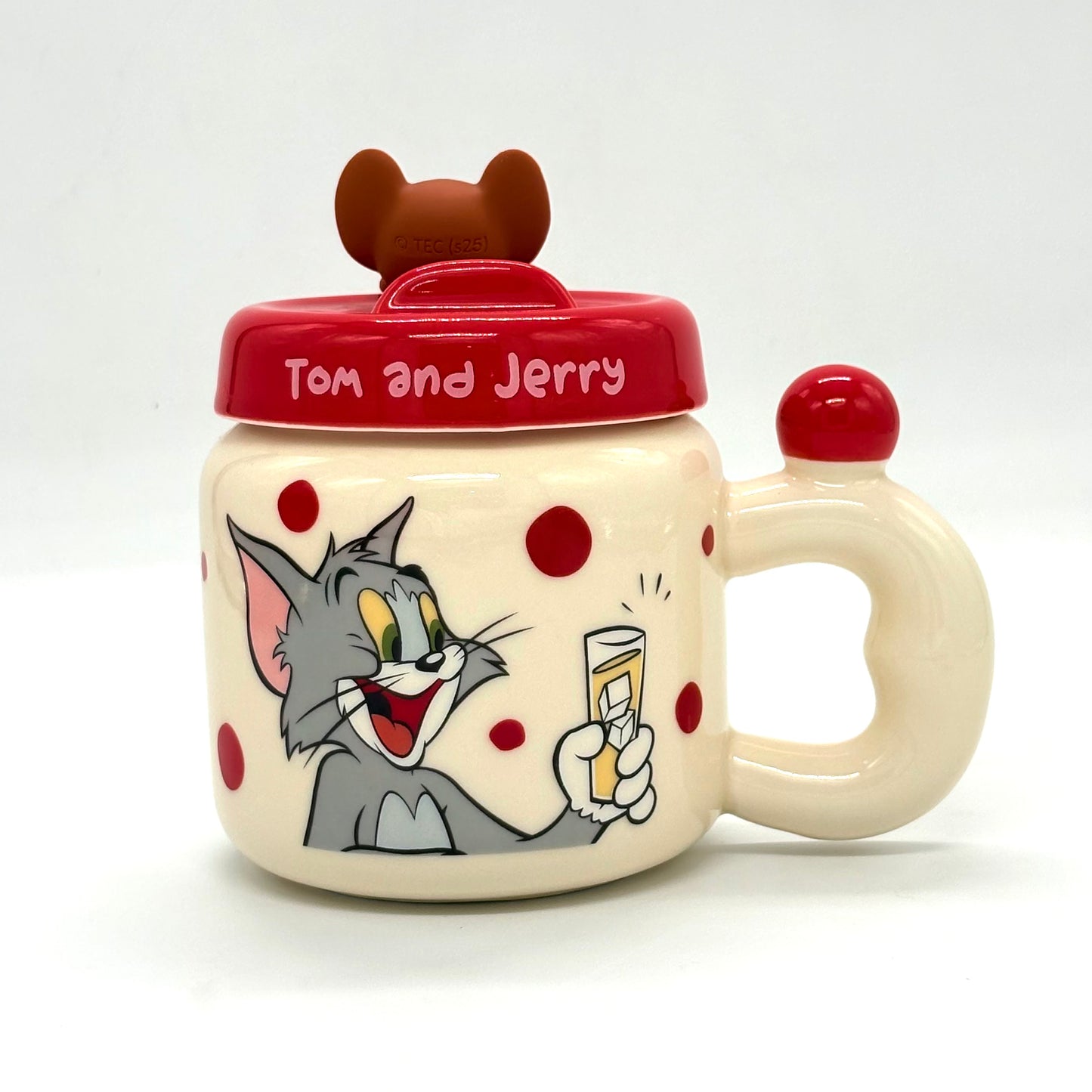 Tom and Jerry Ceramic Mug with Character Topper Lid