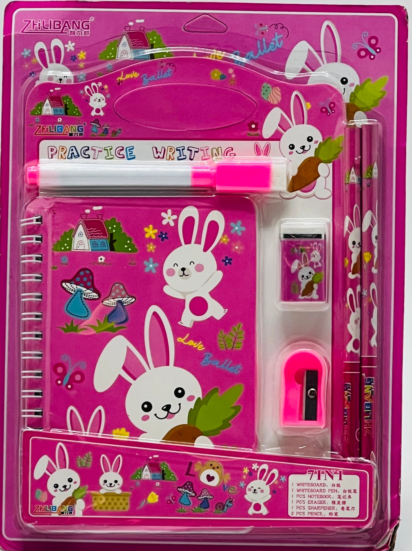 7-in-1 Kids Stationery Combo Set – Practice Writing Kit with Notebook
