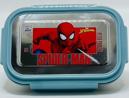 Mint Big Rectangle Steel Lunch Box – Large Capacity Tiffin (Mixed Characters)