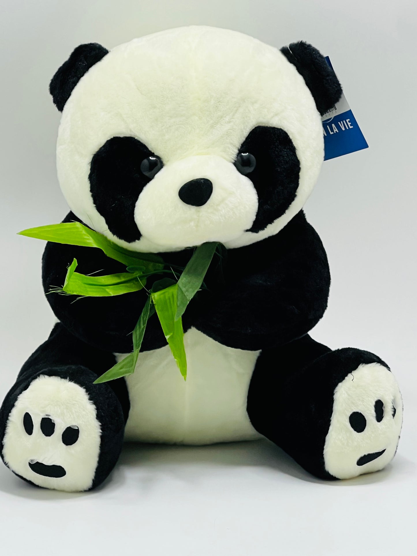 Soft Black and White plant Panda  leavesTeddy Bear – 35 cm Plush Toy for Kids and Loved Ones – Soft, Cuddly, Washable Gift – Non-Toxic, Made in India