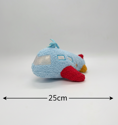 Airplane Plush Throw Pillow – 25 cm Soft Stuffed Toy for Kids Room Decor
