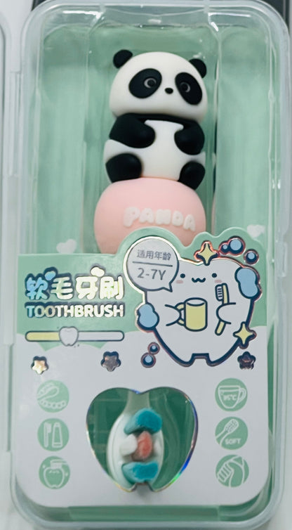 Gomzy Kids Toothbrush - Panda Shape Design Soft Tooth Brush Extra Soft Toothbrush