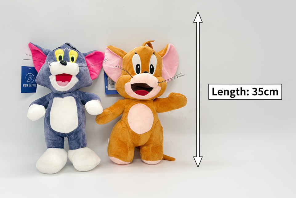Tom and Jerry with Moustache 35 cm Soft Toy