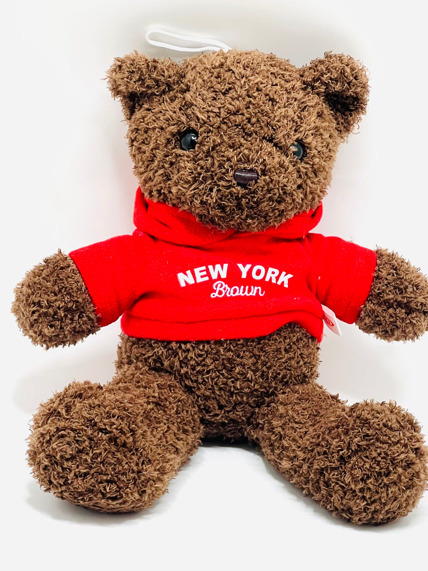 Luxurious Polish teddy bear doll with red t-shirt and rose fabric
