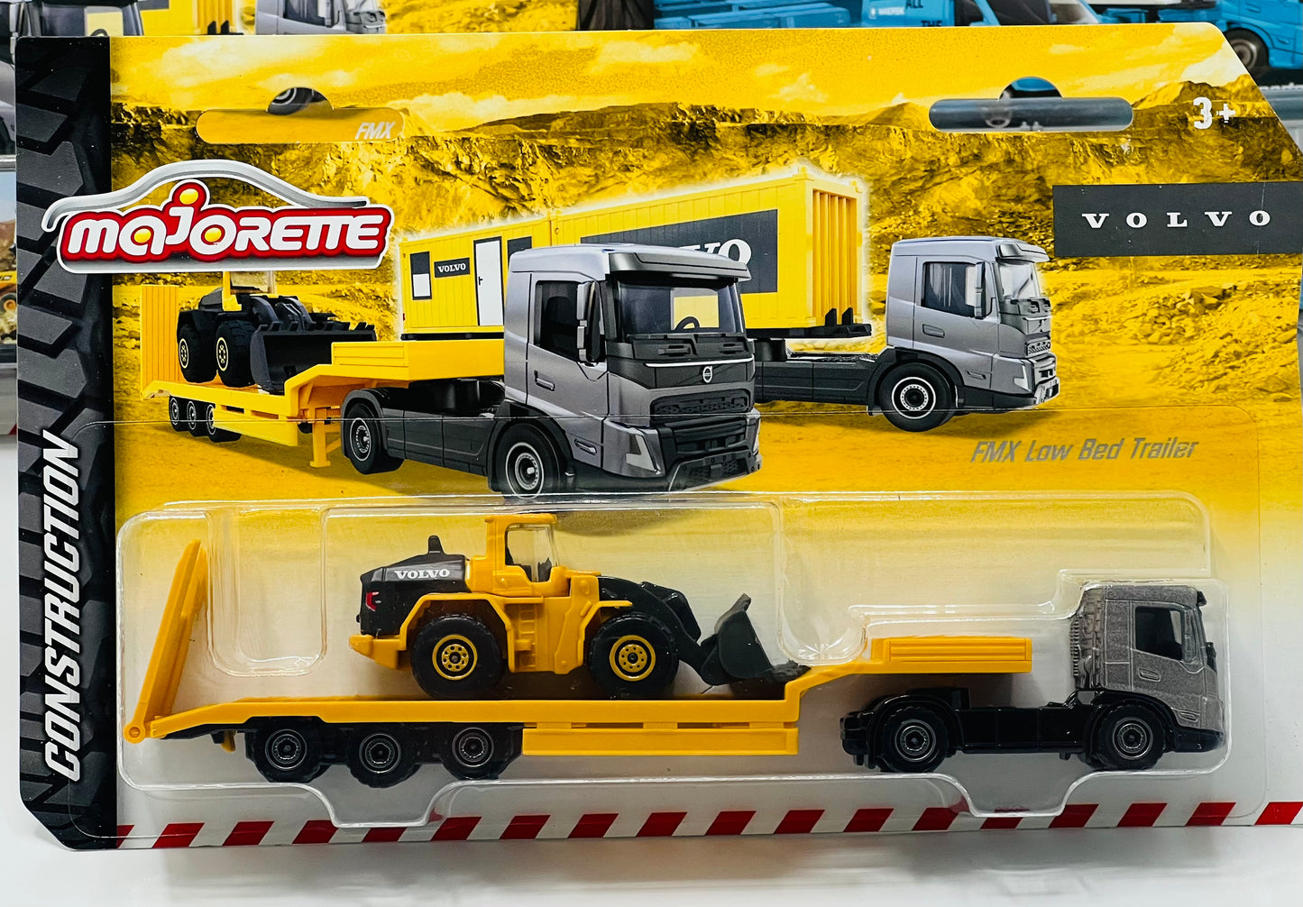 Majorette Volvo Transporter Construction Truck Set – Die-Cast Construction Transport Playset (Age 5+)