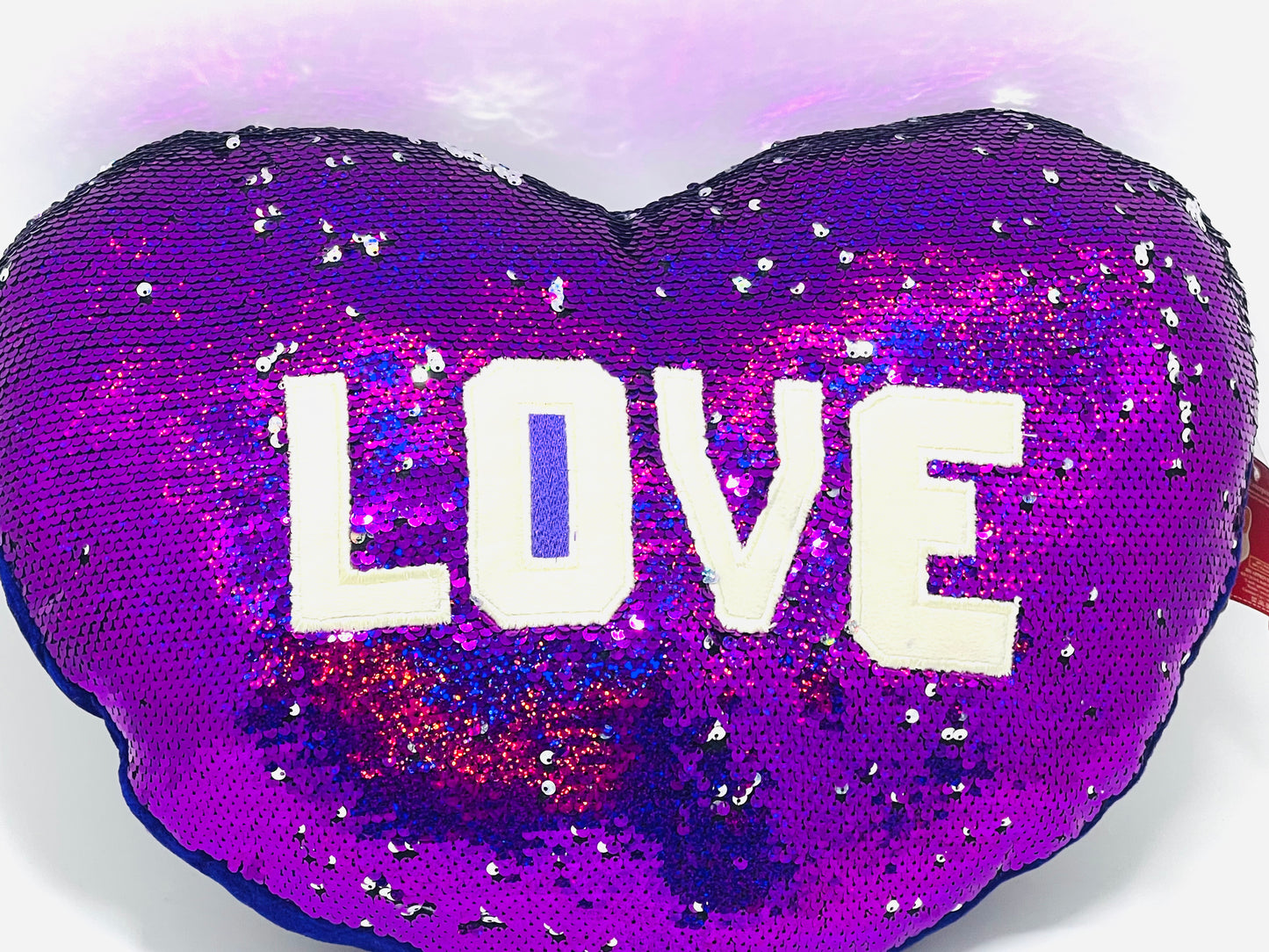 Heart Pillow, Heart Shaped Throw Pillows, Faux Fur Fluffy Heart Throw Decorative Pillows, Cute Plush Pillow for Living Room, Kid's Room, Girl's Bedroom, Home Decoration (Multi02) (35 Cm)