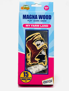 Skoodle Green Orange Magna Wood My Farm Land Wooden Magnetic Set