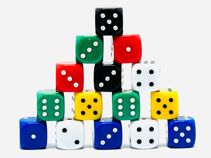 COLOUR DICE BIG 15PC 22MM Multicolor