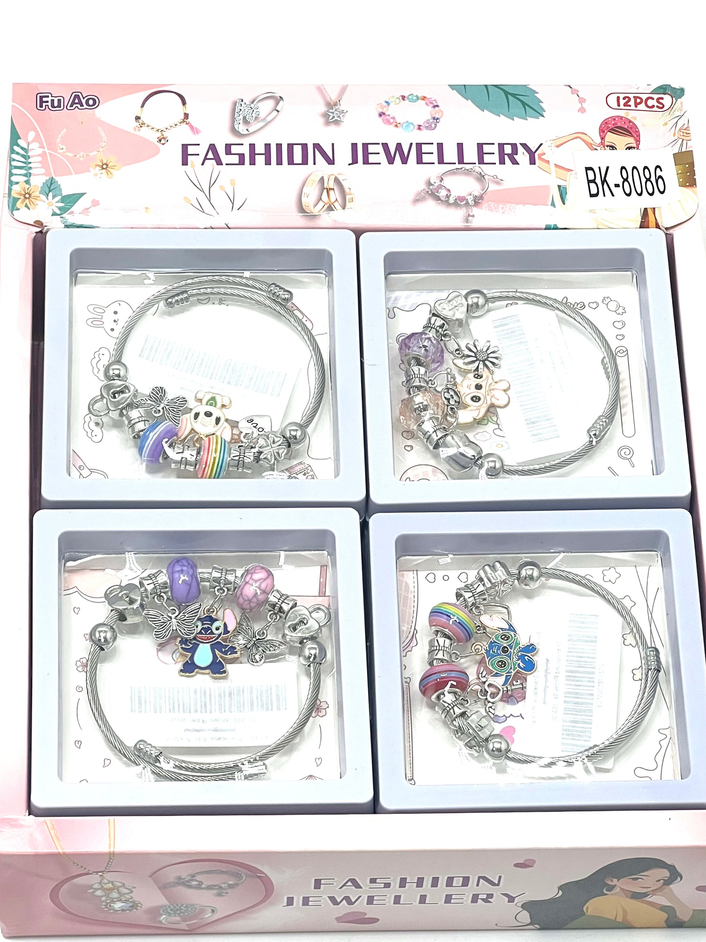 Stitch & Character Charm Bracelet