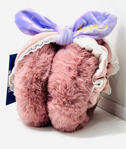 Bow Tie Folding Fur Ear Muffs – Warm Winter Earmuffs for Girls