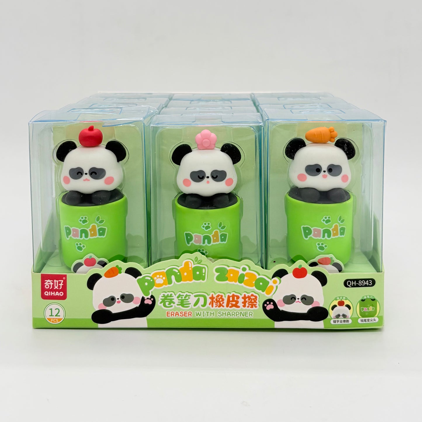 Panda Eraser with Sharpner