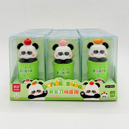 Panda Eraser with Sharpner