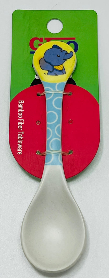 GIBO Bamboo Fiber Kids Spoon with Elephant Design