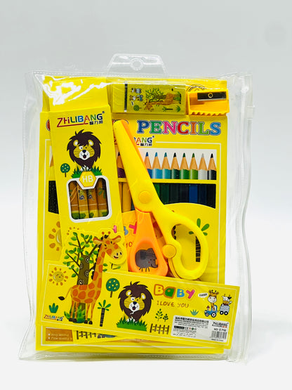 Zhilibang Kids 5-in-1 Art & Stationery Set - 18 Colour Pencils