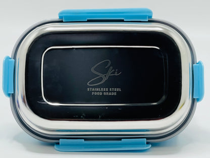 STEEL CARAMEL LUNCH BOX leak proof with avengers, spider man, princess and mickey Minie characters print