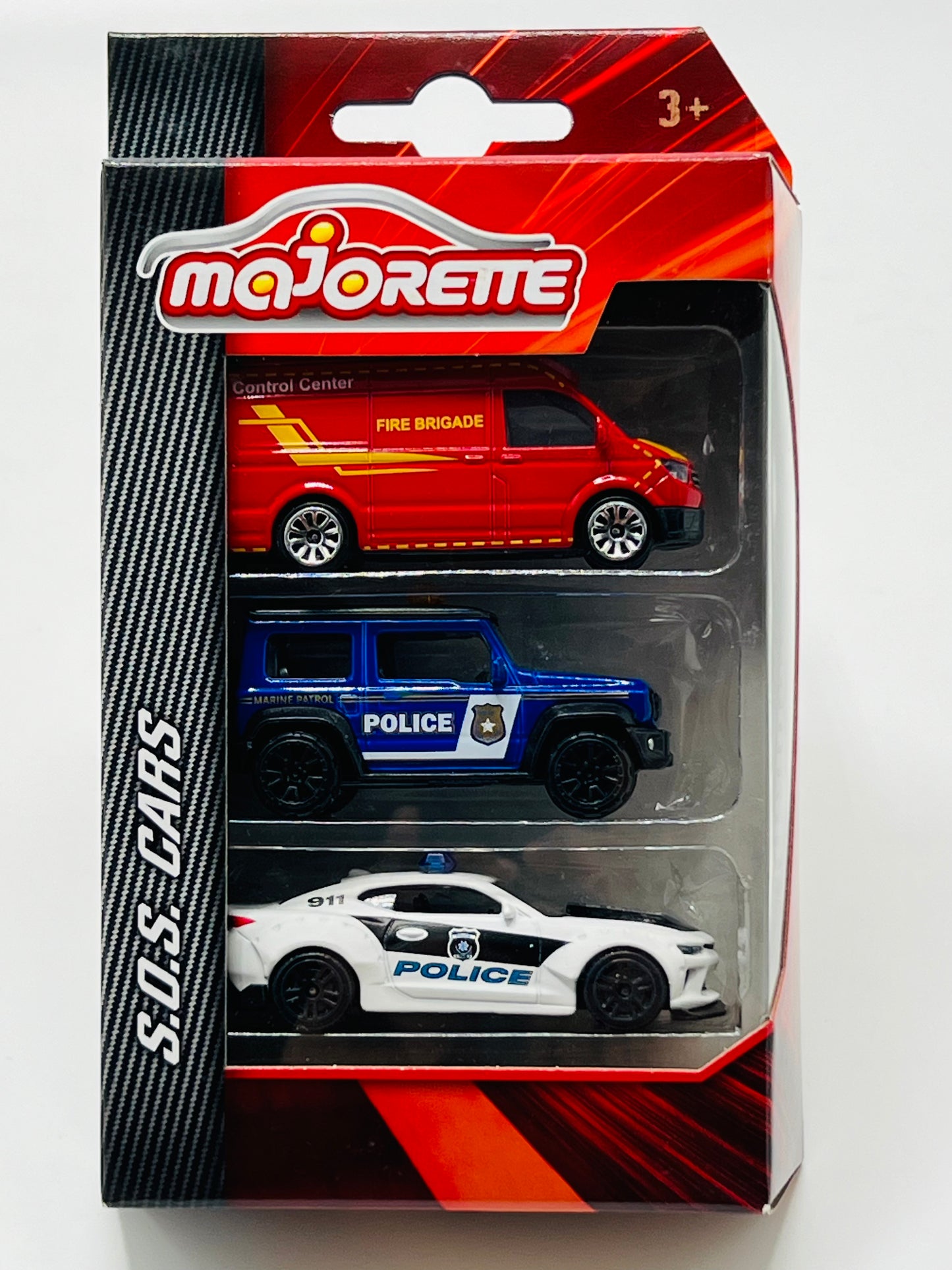 Majorette S.O.S. Cars 3-Piece Die-Cast Emergency Vehicle Set