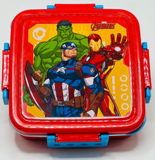 Square Steel Meal Lunch Box – Large Stainless Steel Tiffin with Mickey Mouse, Frozen & Princess Designs