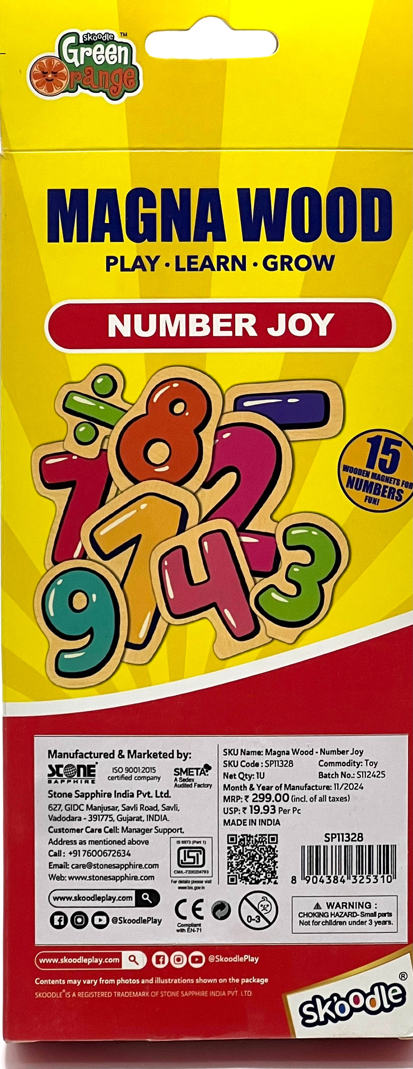 Skoodle Magna Wood Number Joy