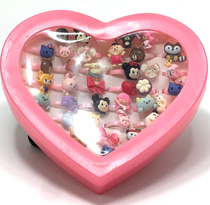 Kids Finger Rings 36 pcs
