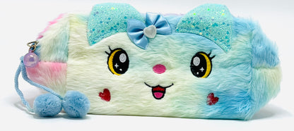 Pink Fur Pencil Pouch