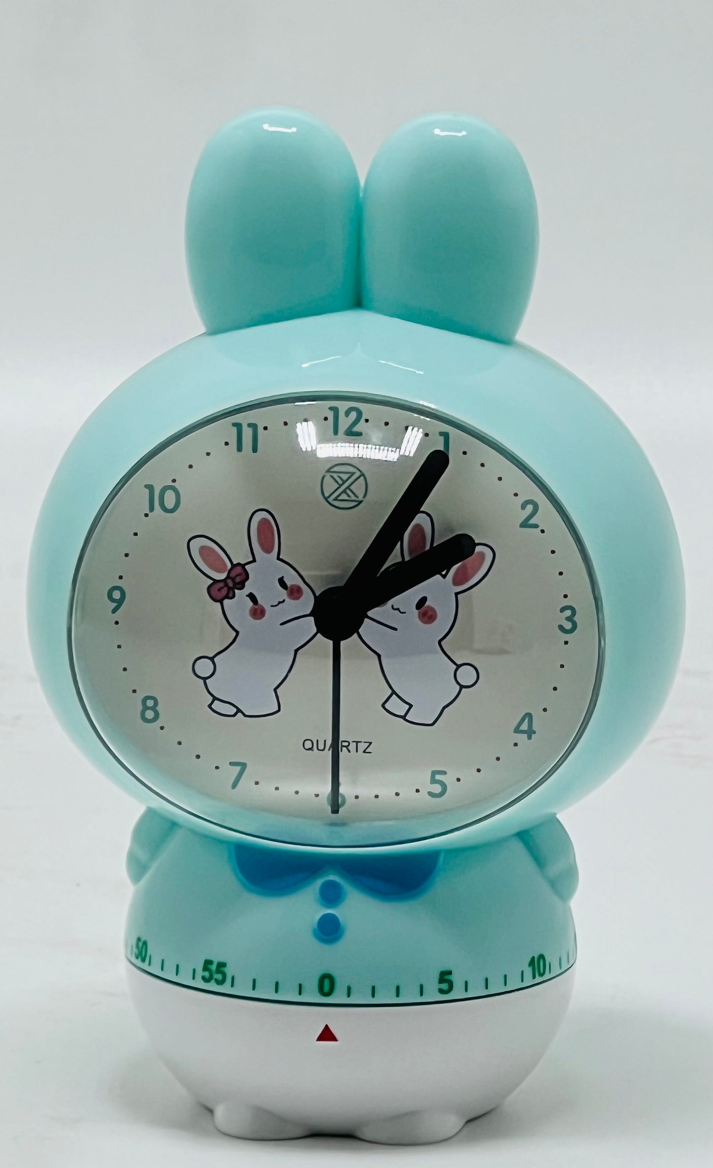 Rabbit-Shaped Kids Alarm Table Clock with timer – Round Design (Age 3+)