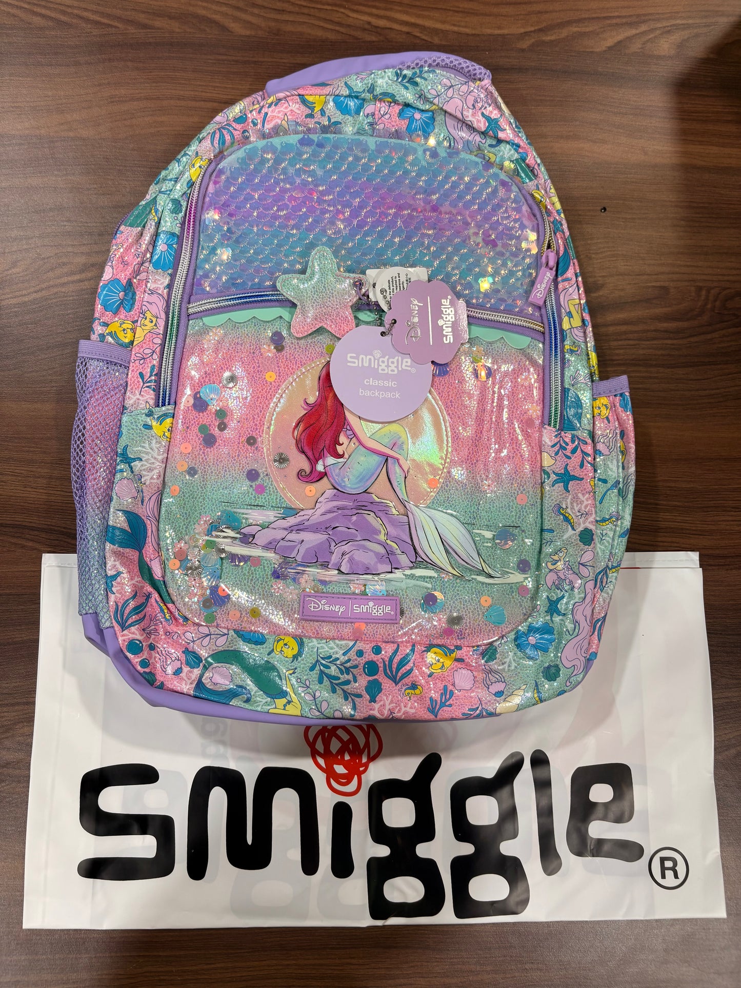Smiggle School Backpack - Disney Mermaid