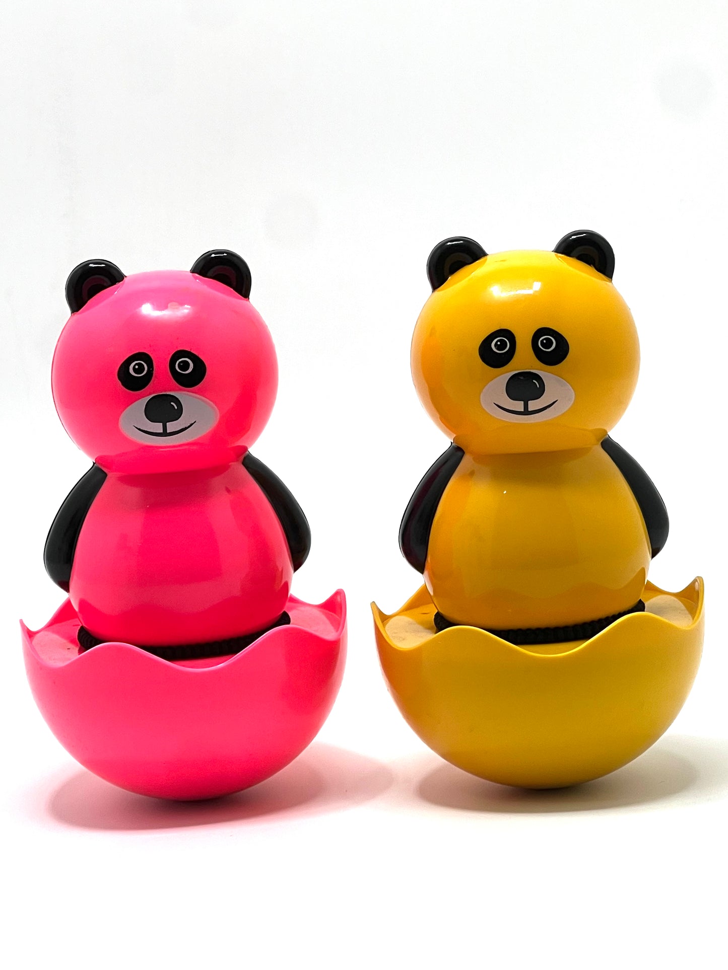 RATNA'S Panda Roly Poly Wobbling Toy with Sweet Sound, Ages 8+ Months