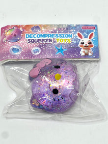 Kitty Squishy with Glitter Toy