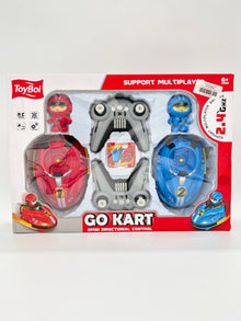 ToyBoi Go Kart – 2-Player RC Bumper Car Battle Set, 2.4GHz (Age 6+)