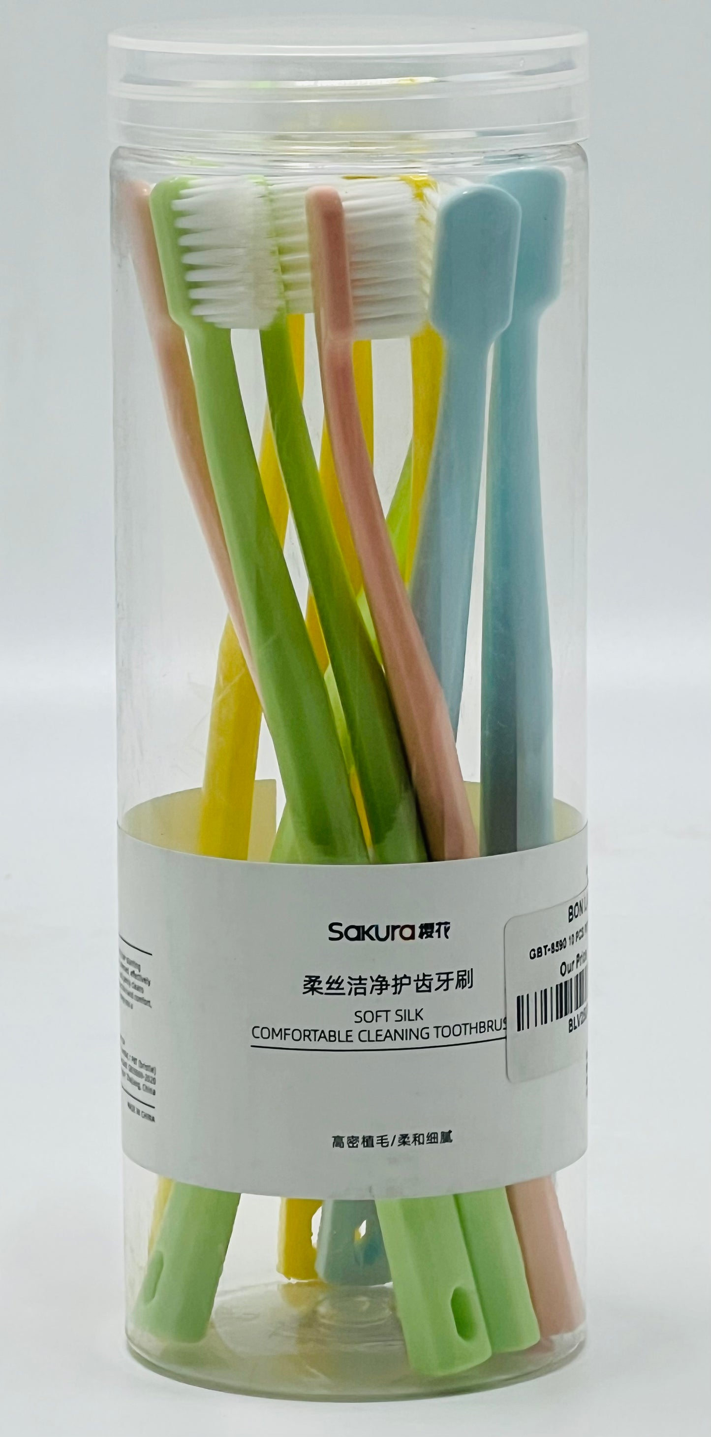 Sakura Soft Silk Toothbrush - 10 Pcs Mix Color Pack