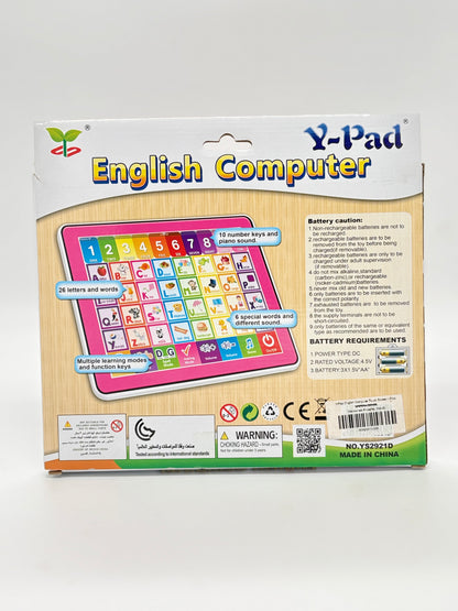Y-Pad English Computer Touch Screen Learning Toy for Kids