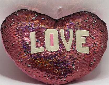 Heart Pillow, Heart Shaped Throw Pillows, Faux Fur Fluffy Heart Throw Decorative Pillows, Cute Plush Pillow for Living Room, Kid's Room, Girl's Bedroom, Home Decoration (Multi02) (35 Cm)