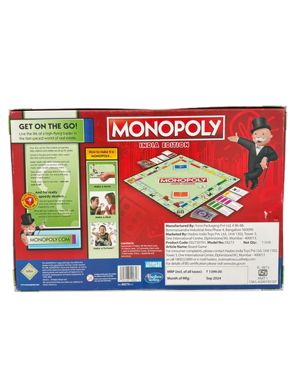 Hasbro Gaming Monopoly India Game for kids 6Y+