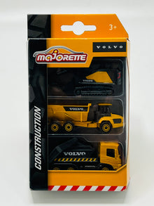 Majorette Volvo Construction Set (3 Pieces) – Die-Cast Construction Vehicles for Kids (Age 3+)
