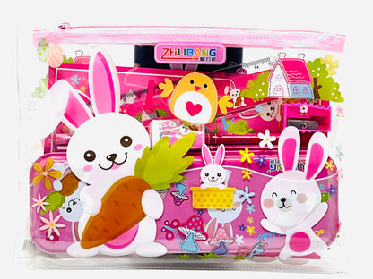 Bear Dino Rabbit Lion Stationery Set - Combo