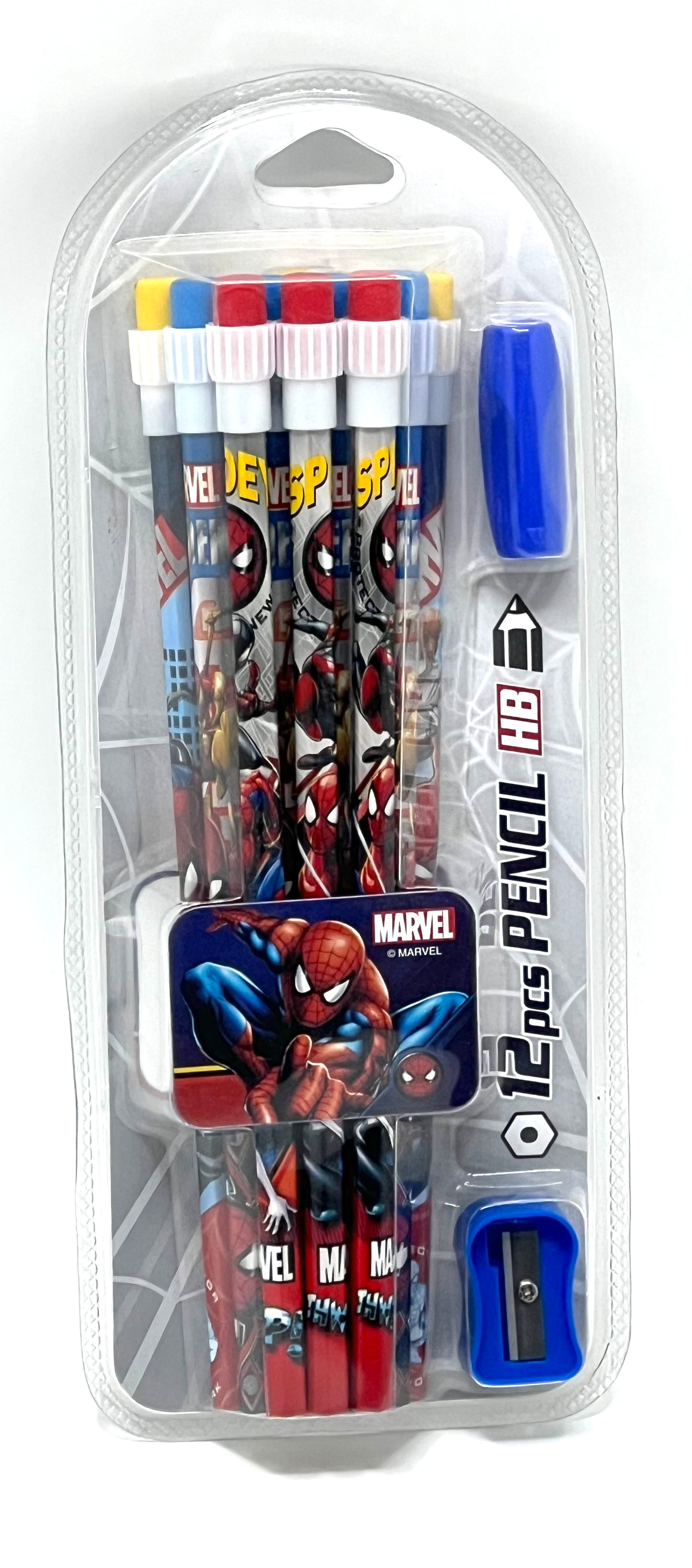 Marvel Avenger  24 pcs Pencil with top Eraser, Sharpener and Pencil Grip for Kids Random Print will come
