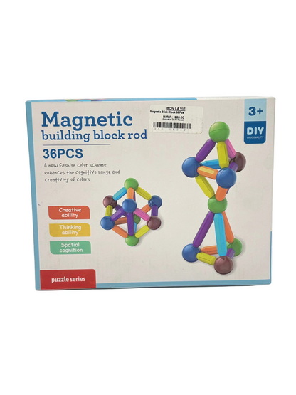 Magnetic Building Block Rod Set – 36 Pcs