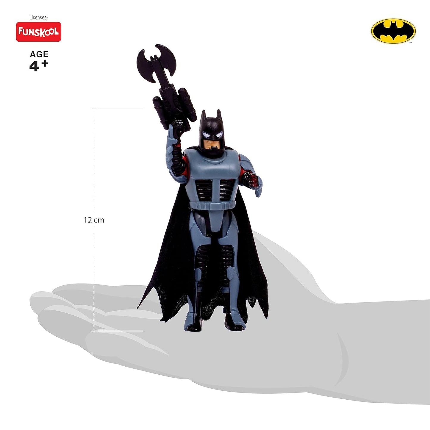 Funskool Gotham Knight Batman Action Figure Toy for Kid, 6 Inch, Classic DC Superhero with Articulation, Movie Inspired Collectible, Ideal Gift for Children, Toys for Kids, Ages 4+ Years